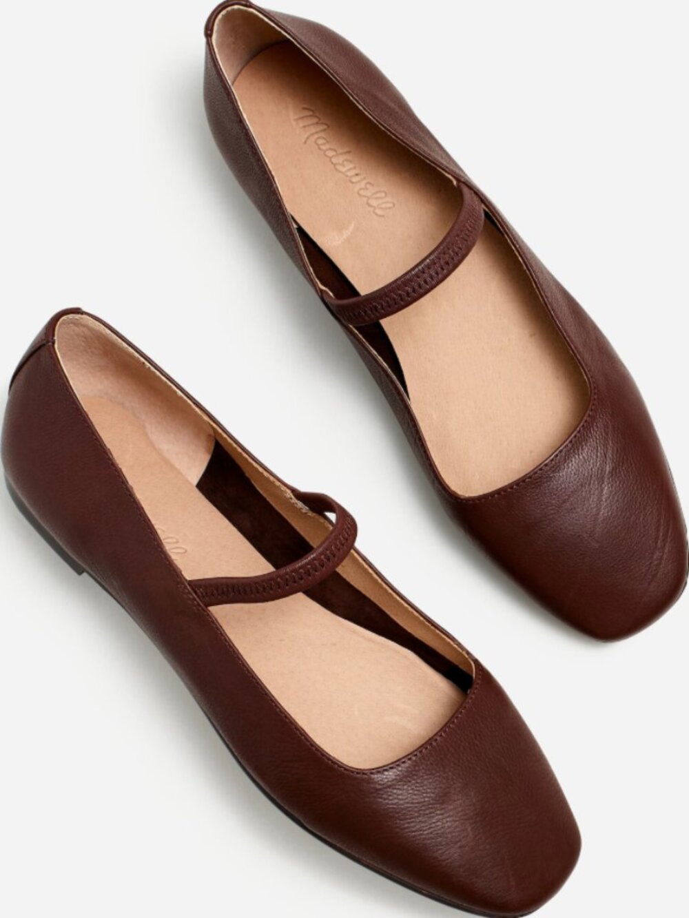 Madewell The Greta Mary Jane Flat in Chocolate Raisin